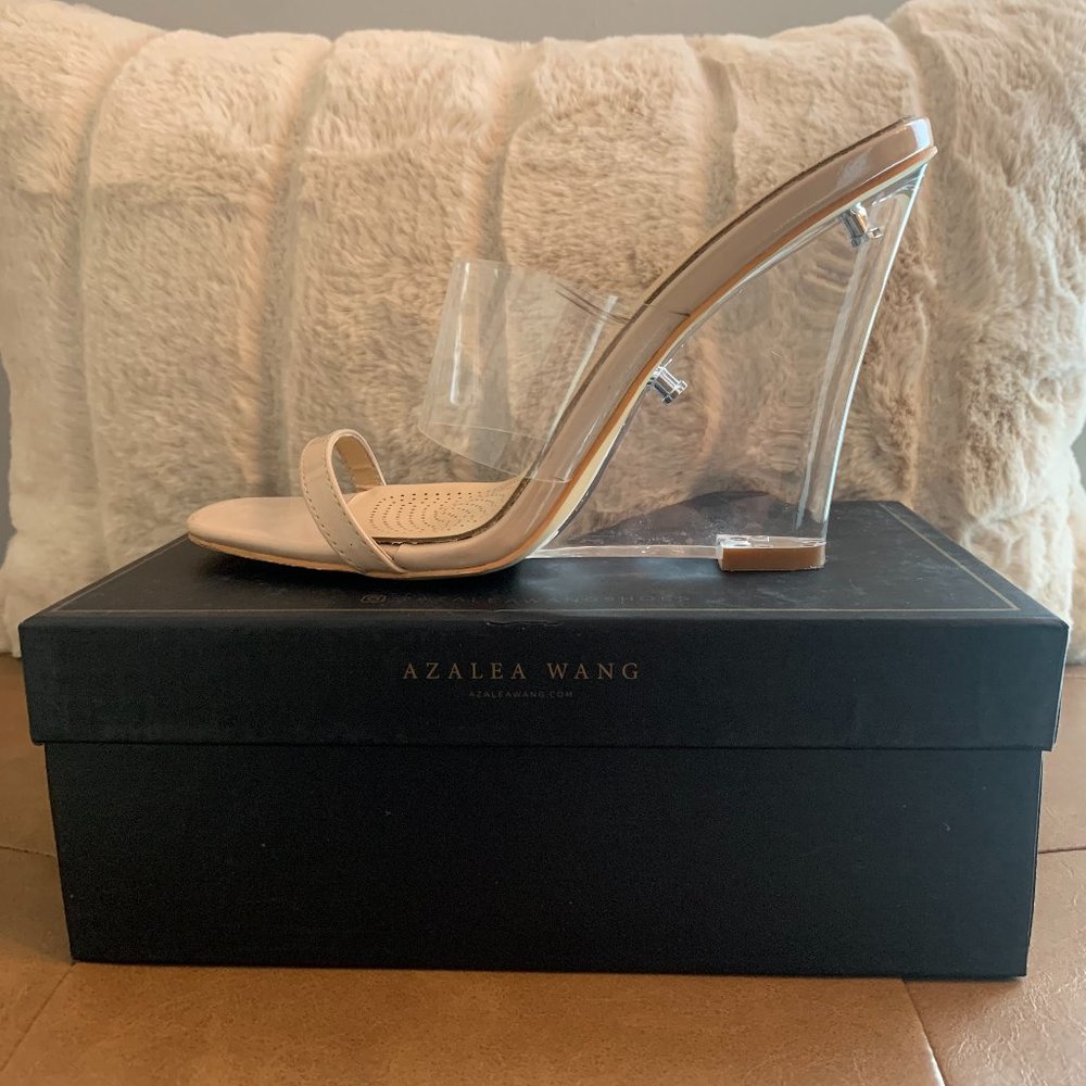 AZALEA WANG PARTY ON CLEAR PVC WEDGE SANDAL